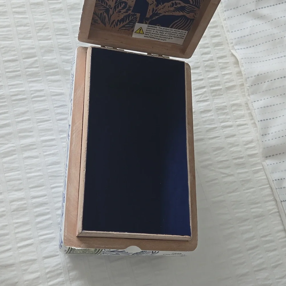 GRAN HABANO Blue in Green Churchill Cigar Boxes (2) Blue White Tobacco Leaf